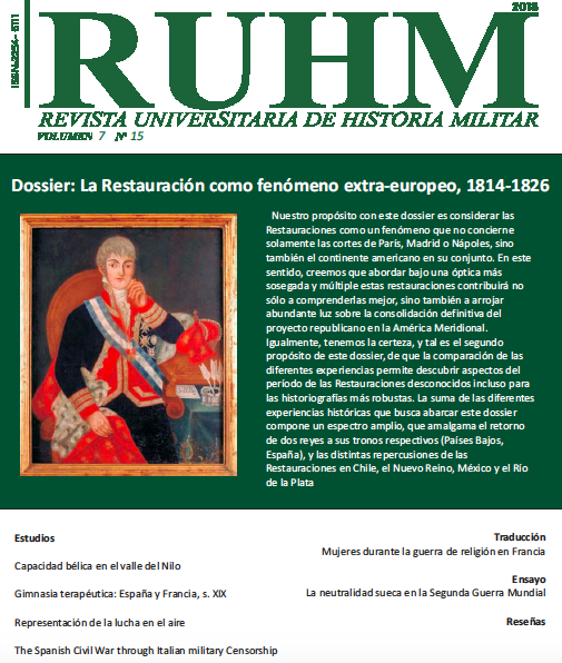 					Ver Vol. 7 N.º 15 (2018): La Restauración como fenómeno extra-europeo, 1814-1826
				